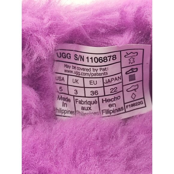 UGG Women's Ansley Faux Fur Purple Slippers Size 5 US - Picture 8 of 8